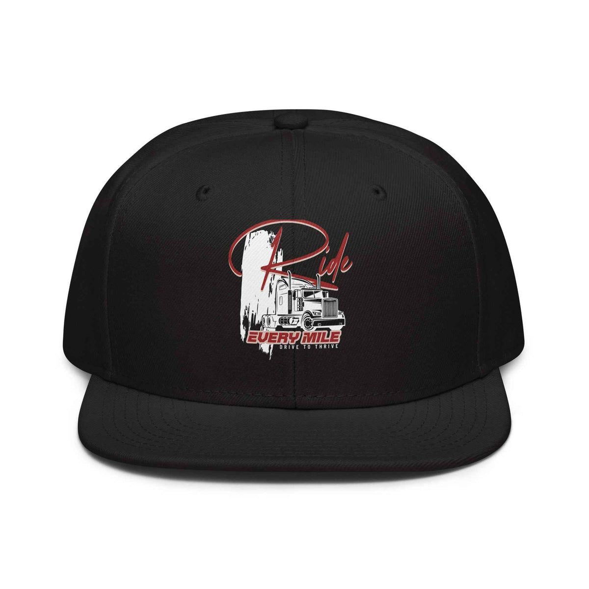 Trucker Flat Brim hat Ride Every Mile