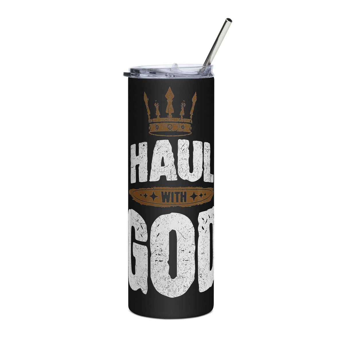 Trucker steel tumbler Haul With God