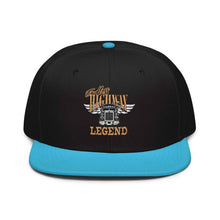 Trucker Flat Brim hat USA Highway Legend