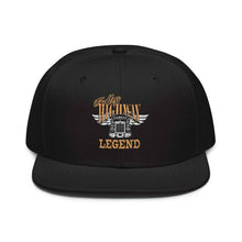 Trucker Flat Brim hat USA Highway Legend